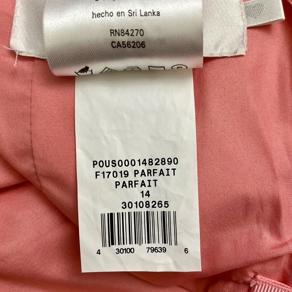 DAVID'S BRIDAL Short Lace and Mesh Dress, Parfait Color, Size 14, Style F17919 - Picture 3 of 5